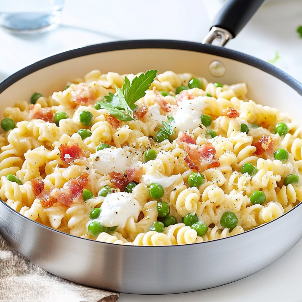 1creamy-fusilli-with-pancetta-and-peas
