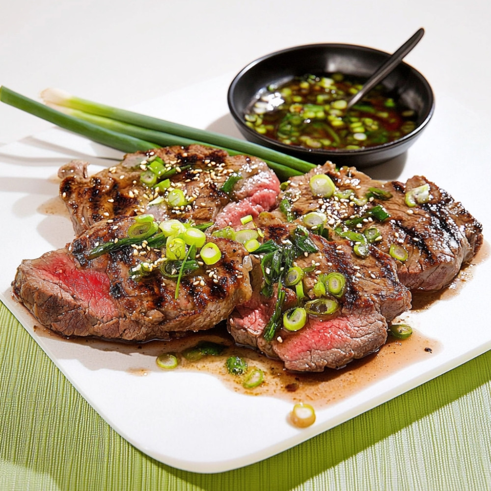 1korean-steaks-with-green-onion-sauce