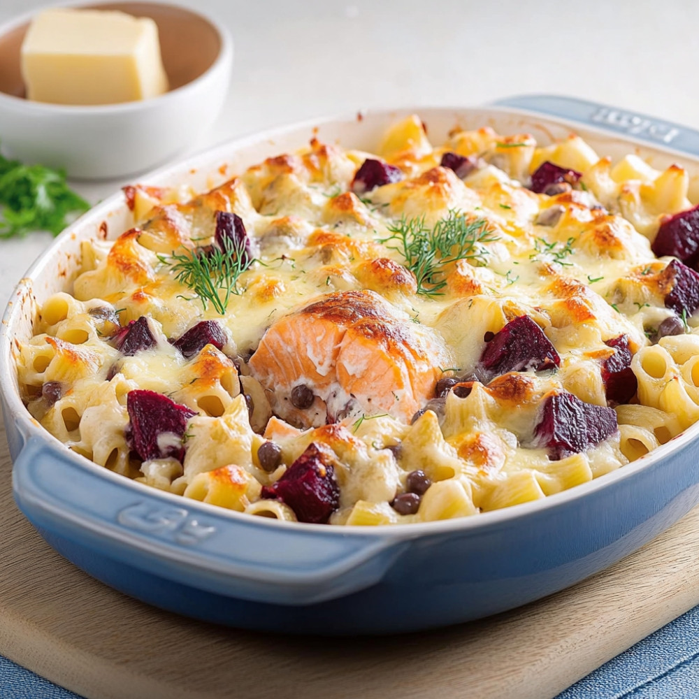 1salmon-and-beet-pasta-bake