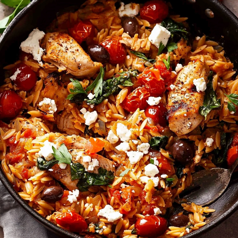 1delicious-one-pot-greek-chicken-and-orzo-bake-recipe