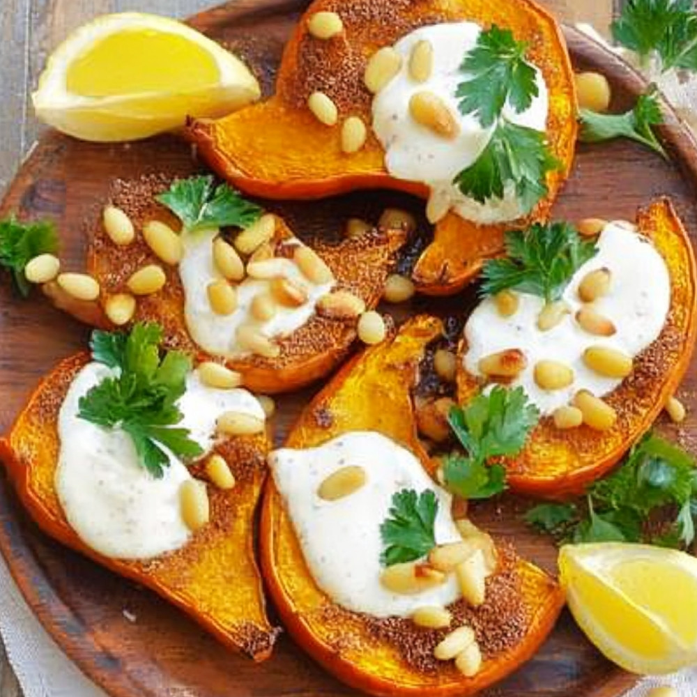 1irresistible-cinnamon-roasted-pumpkin-with-yogurt-and-pine-nuts