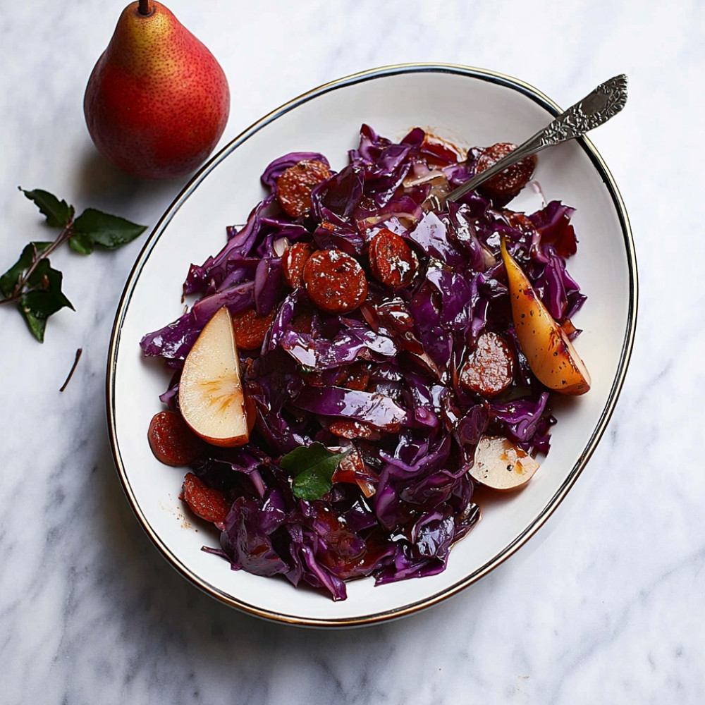1savory-chorizo-and-pear-red-cabbage-delight