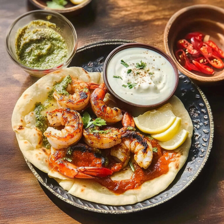 Spiced Prawn Flatbreads: A Flavorful Culinary Delight