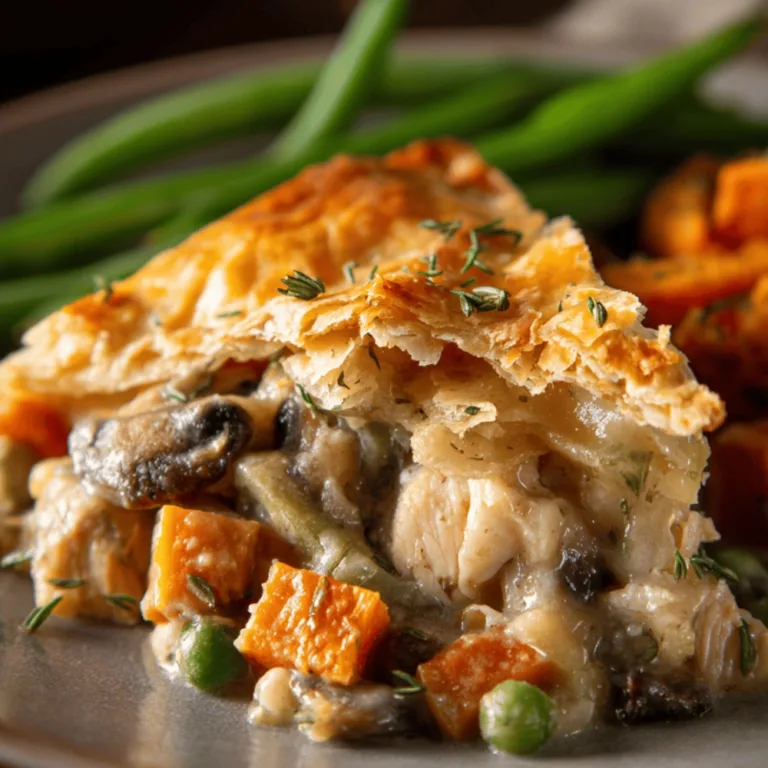 Comfort in a Crust: Cozy Chicken and Sweet Potato Bake