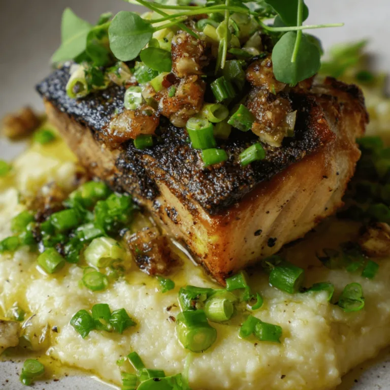 Crispy Mackerel with Creamy Celery Root Mash Delight