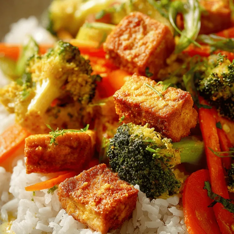 Crispy Tofu Curry with Vibrant Veggies and Coconut Bliss