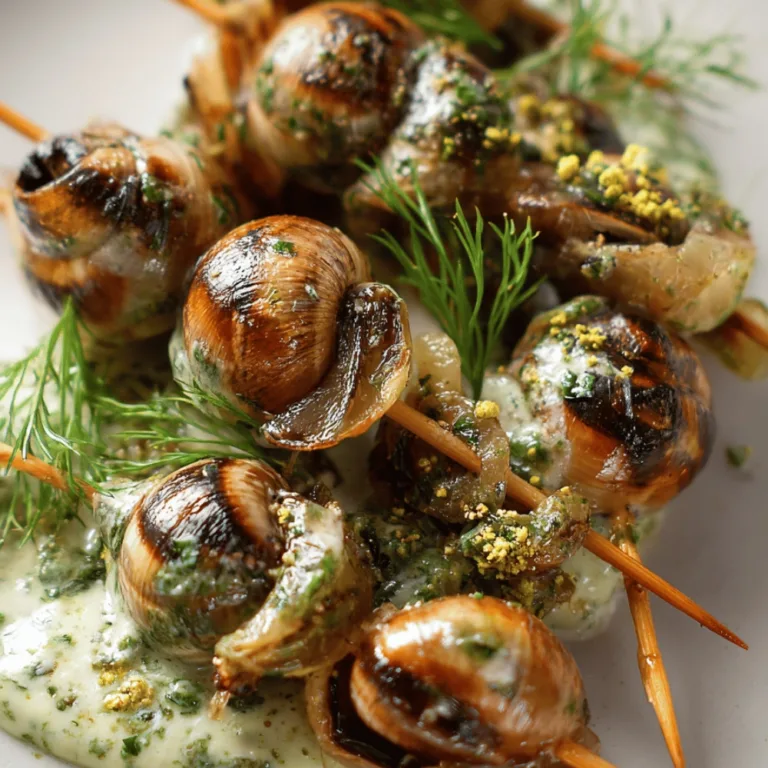 Grilled Snail Skewers with Pastis: A Flavor Adventure