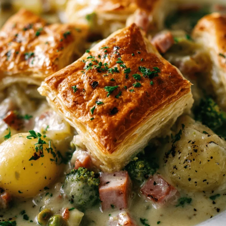 Hearty Comfort: Puff Pastry Delight with Savory Goodness