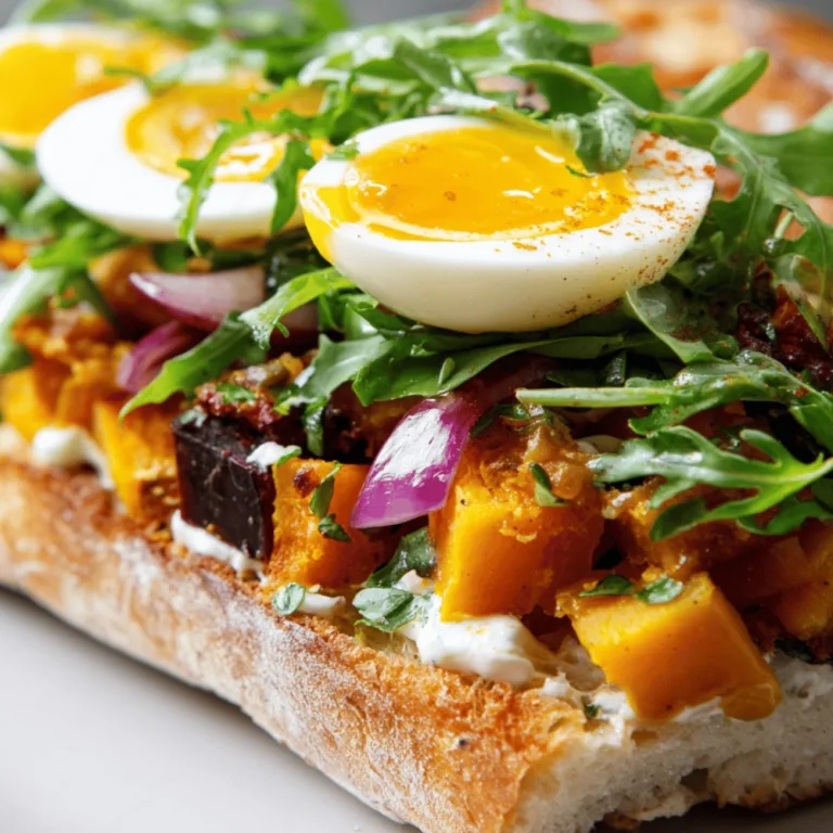Savory Squash Sandwich with Creamy Soft Boiled Eggs