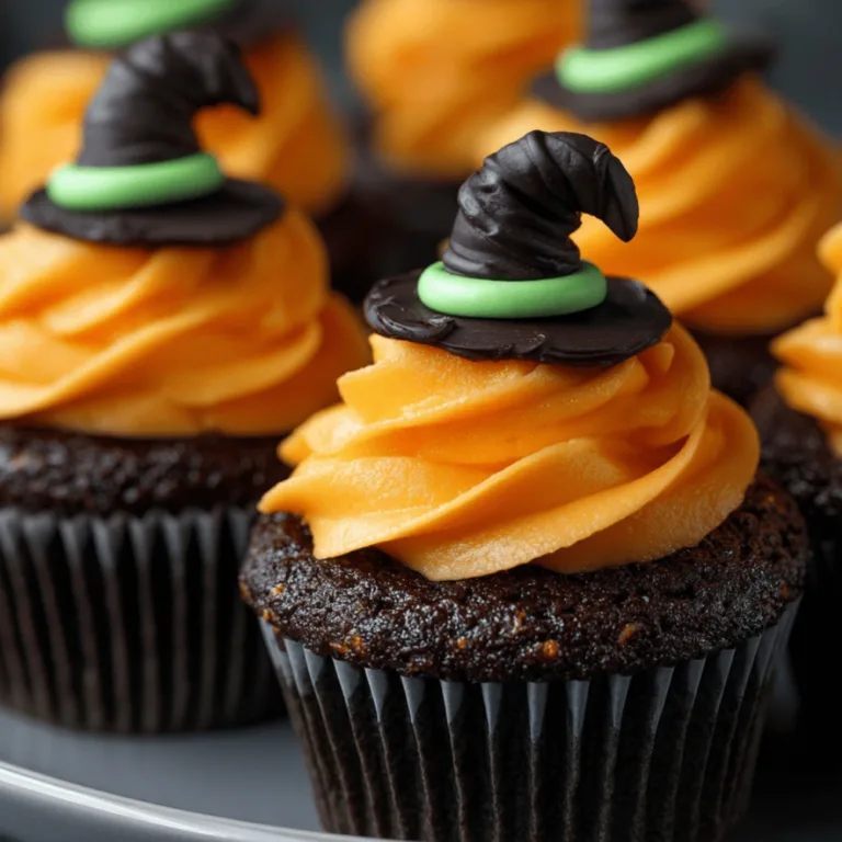 Spooky Witch Hat Cupcakes with Choco-Orange Delight
