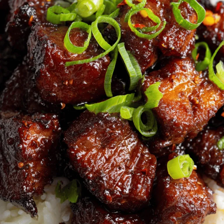 Sweet and Spicy Caramel Pork Over Rice Delight